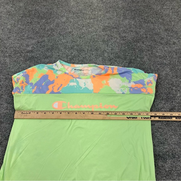 Champion Girls Active Top Mint Paint Splatter/Oxford Heather Girls 14-16 - Picture 6 of 7